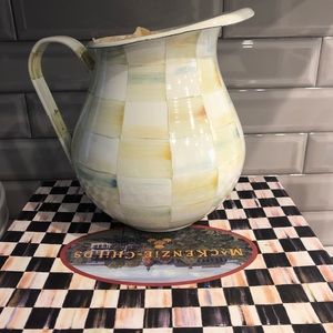 MacKenzie Childs parchment check pitcher - New